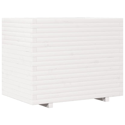 Fioriera da Giardino Bianca 90x60x72,5cm Legno Massello di Pino - homemem39