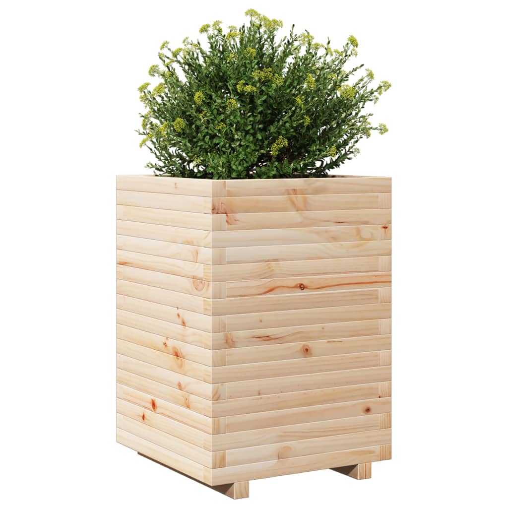 Garden Planter 50x50x72 cm in Solid Pine Wood