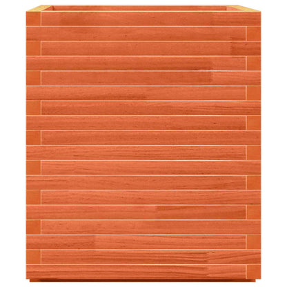 Fioriera Giardino Marrone Cera 60x60x72 cm Legno Massello Pino