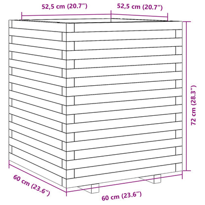 Fioriera da Giardino 60x60x72 cm in Legno Massello Di Douglas