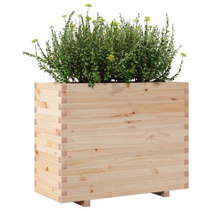 Garden planter 90x40x72 cm in solid pine wood