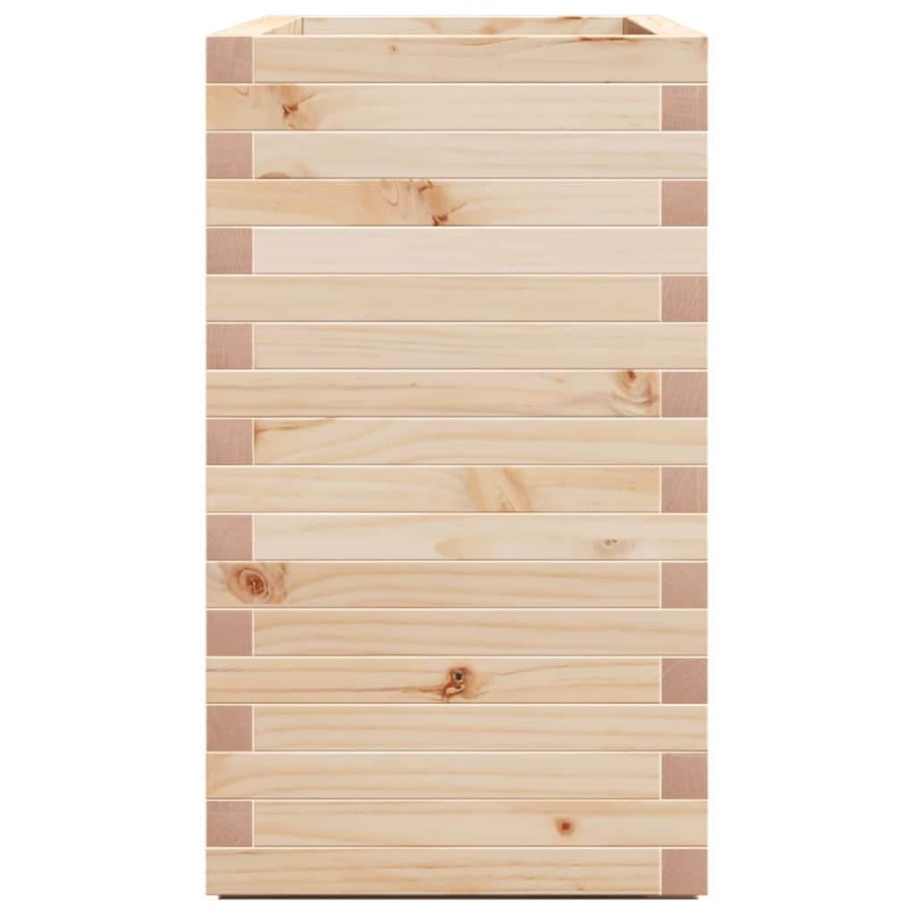 Garden planter 90x40x72 cm in solid pine wood