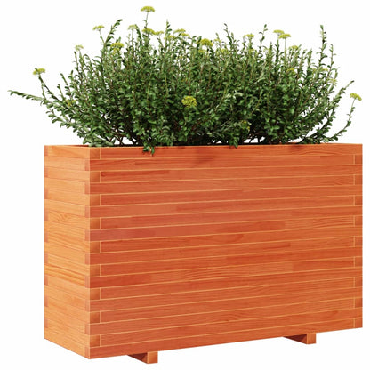 Brown Wax Garden Planter 110x40x72 cm Solid Pine Wood