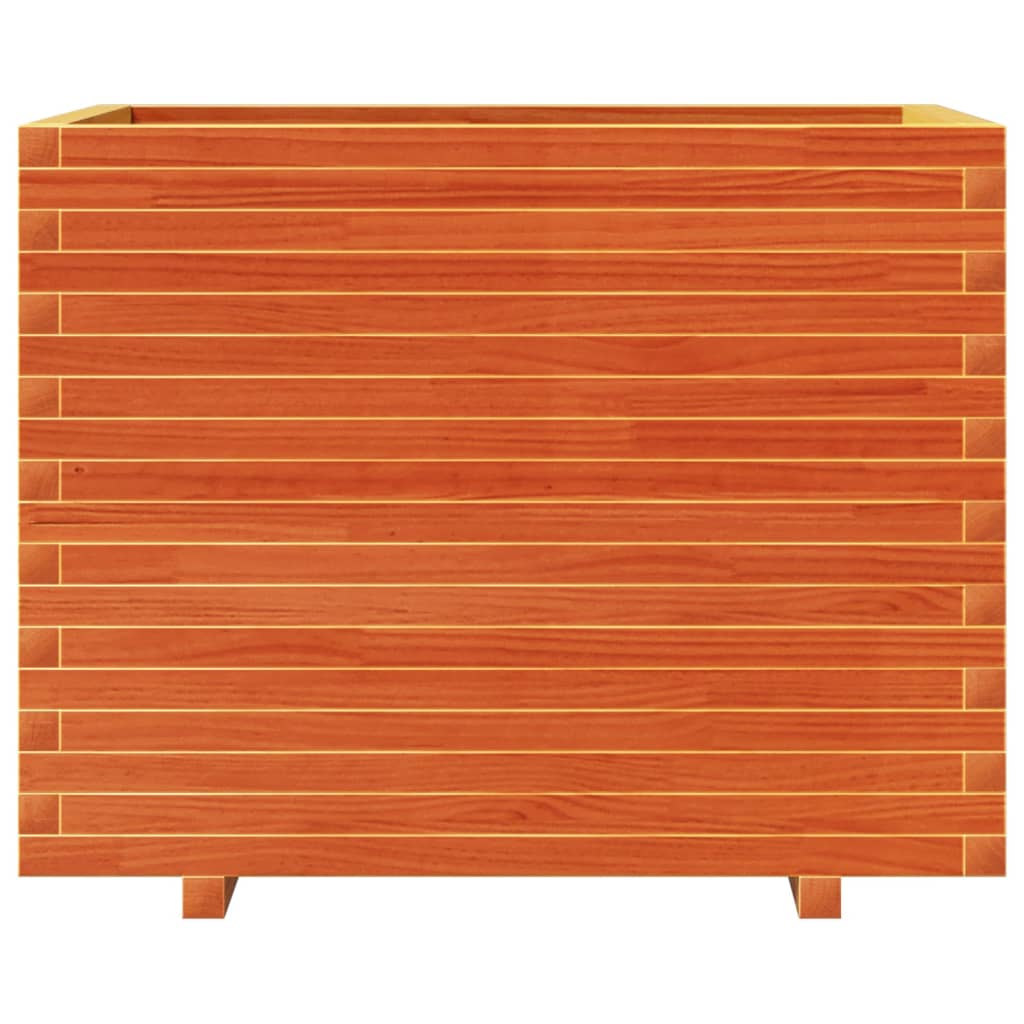 Fioriera Giardino Marrone Cera 90x60x72 cm Legno Massello Pino - homemem39