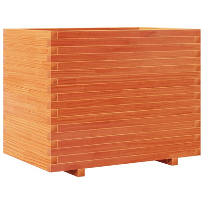 Fioriera Giardino Marrone Cera 90x60x72 cm Legno Massello Pino