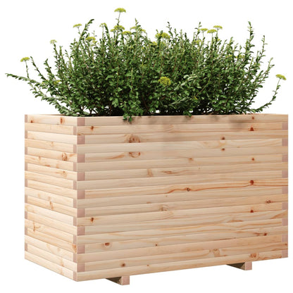 Garden planter 110x60x72 cm in solid pine wood