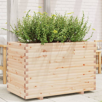 Garden planter 110x60x72 cm in solid pine wood