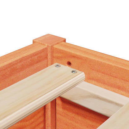 Letto con Materasso Marrone Cera 120x200cm Legno Massello Pino - homemem39