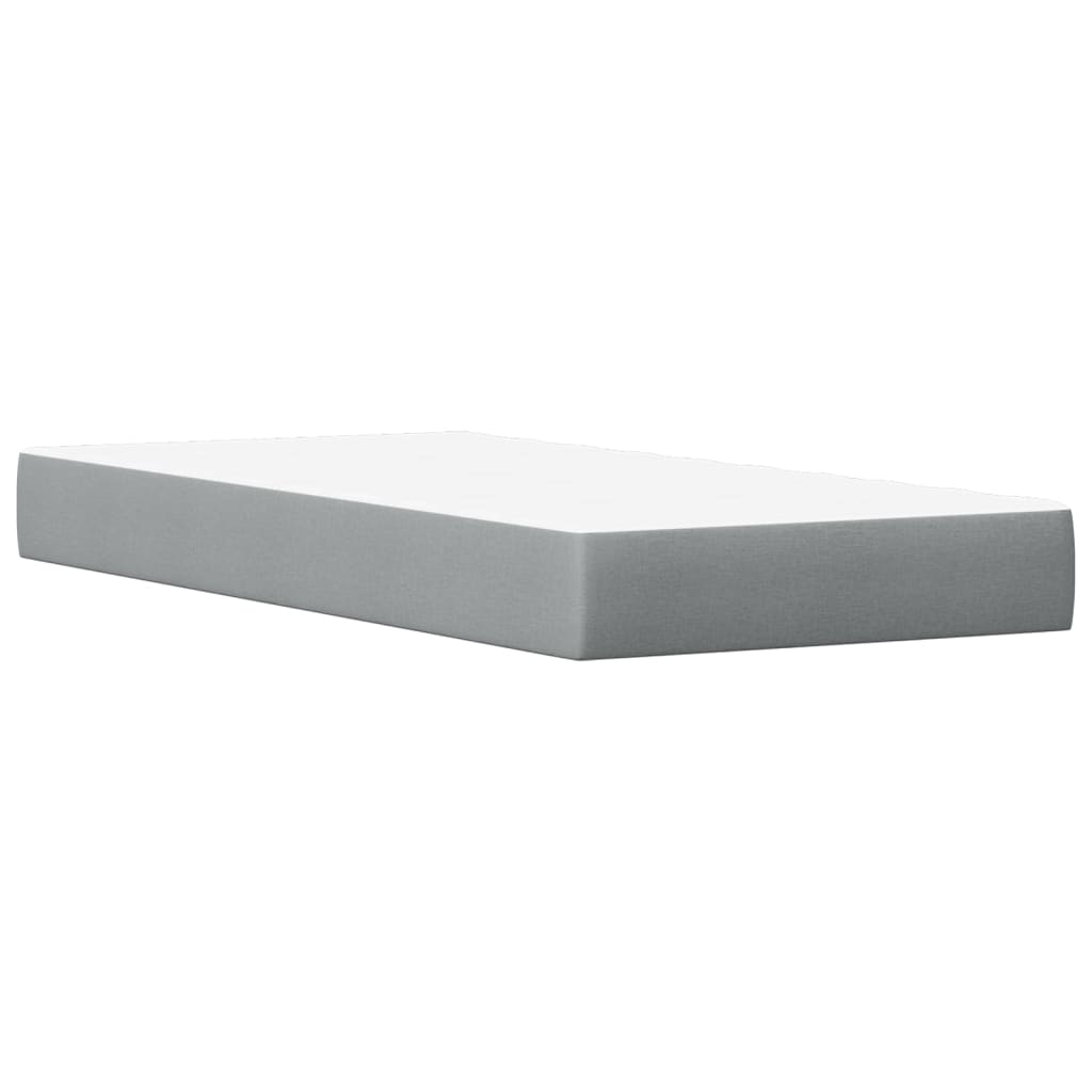 Letto con Materasso Bianco 90x200 cm in Legno Massello di Pino