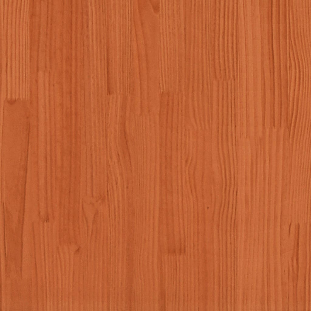 Letto con Materasso Marrone Cera 140x190cm Legno Massello Pino