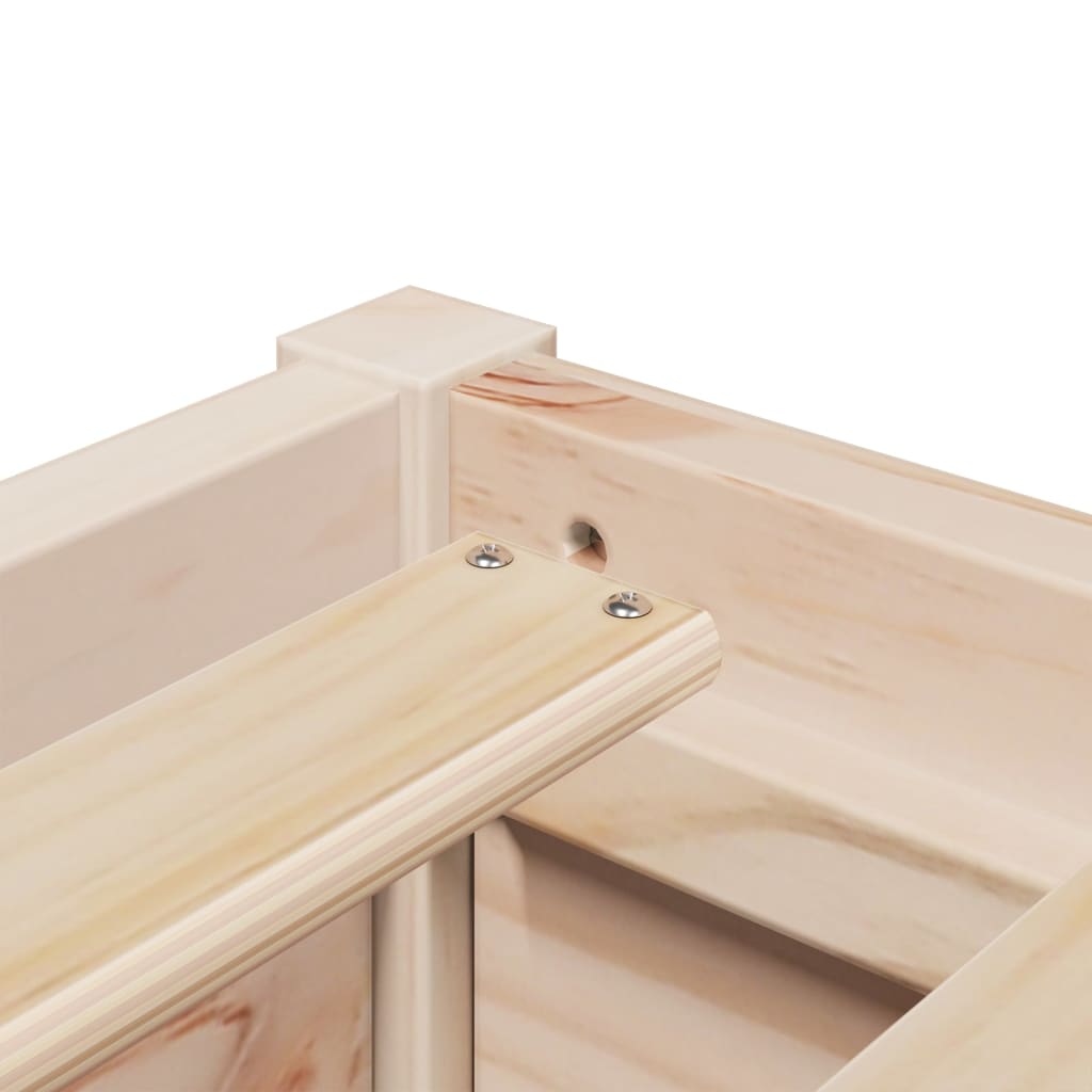 Letto con Materasso 90x190 cm in Legno Massello di Pino - homemem39