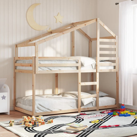 Letto a Castello senza Materasso 90x200cm Massello Pino | homemem39