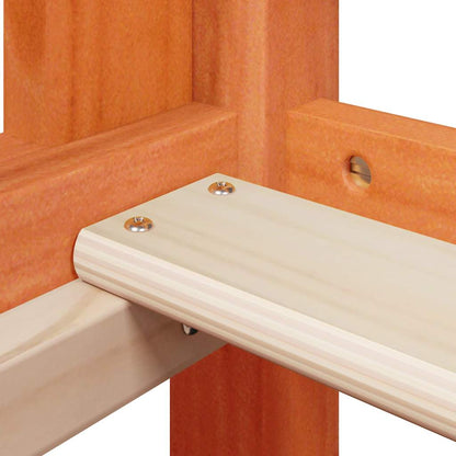 Letto a Castello con Tetto Cera 90x200 cm Legno Massello Pino | homemem39