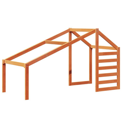 Letto a Castello con Tetto Marrone Cera 90x190 cm Massello Pino | homemem39