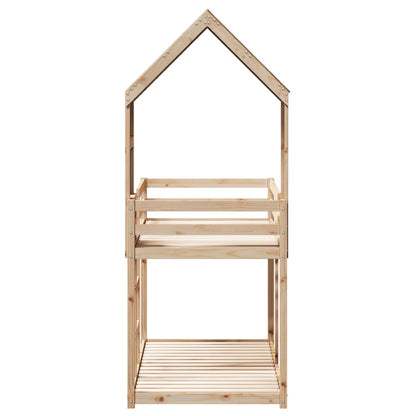 Letto a Castello senza Materasso 90x200cm Massello Pino