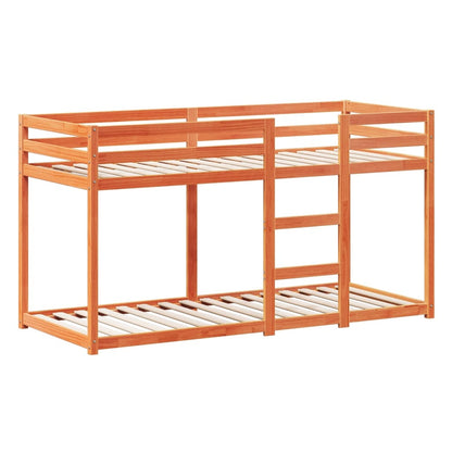 Letto a Castello con Tetto Cera 90x200 cm Legno Massello Pino | homemem39