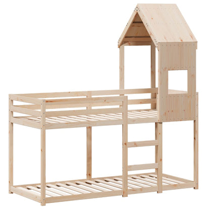 Letto a Castello senza Materasso 90x190 cm Legno di Pino | homemem39