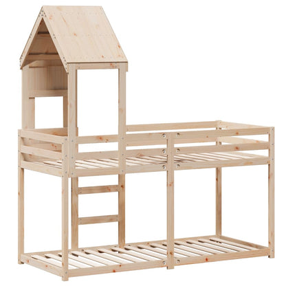 Letto a Castello senza Materasso 90x190 cm Legno di Pino | homemem39