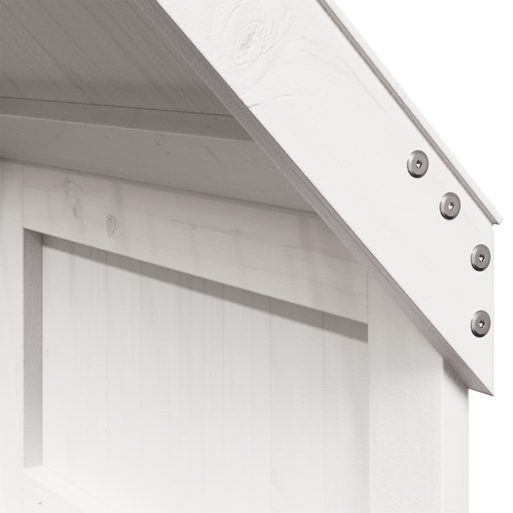 Letto a Soppalco con Tetto Bianco 90x200 cm in Legno di Pino - homemem39