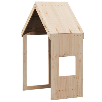 Letto a Soppalco con Tetto 75x190 cm in Legno Massello di Pino | homemem39