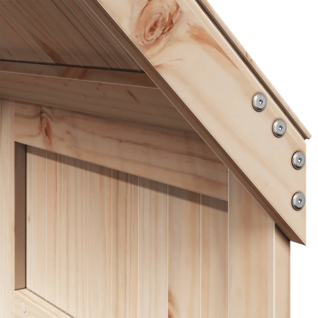 Letto a Soppalco con Tetto 75x190 cm in Legno Massello di Pino | homemem39