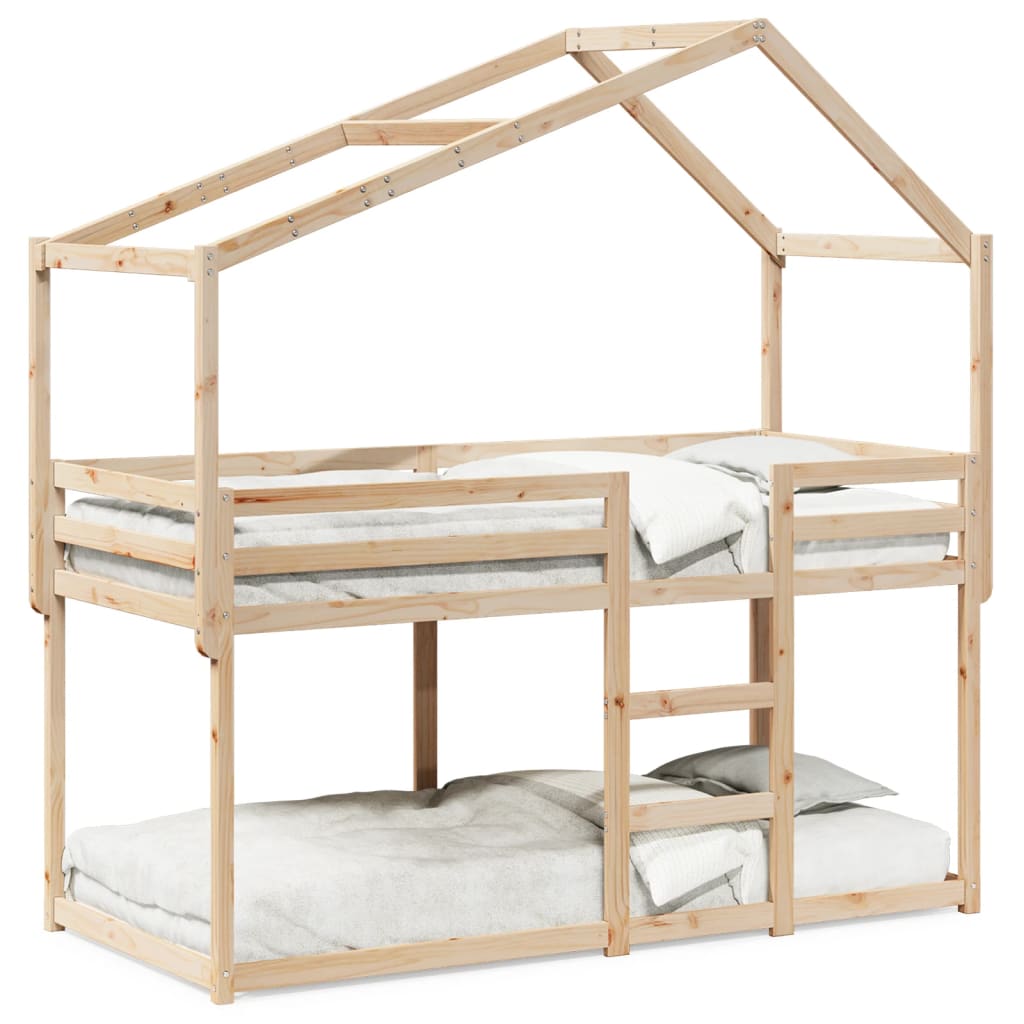 Letto a Castello senza Materasso 90x200cm Massello Pino | homemem39