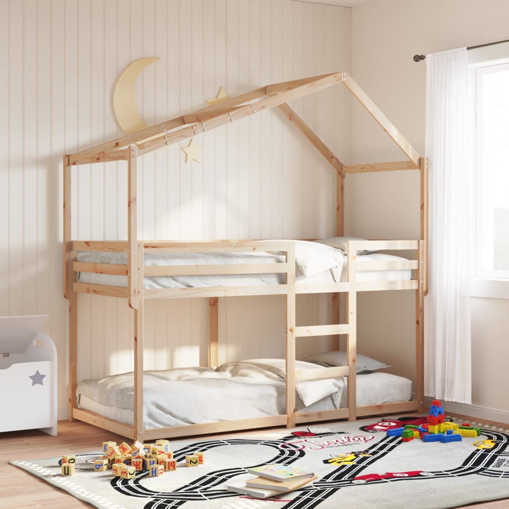 Letto a Castello senza Materasso 90x200cm Massello Pino | homemem39