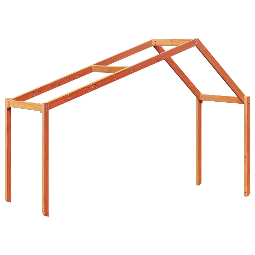 Letto a Castello con Tetto Cera 90x200 cm Legno Massello Pino | homemem39