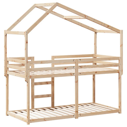 Letto a Castello senza Materasso 90x190 cm Legno di Pino - homemem39