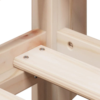 Letto a Soppalco con Tetto 80x200 cm in Legno di Pino - homemem39