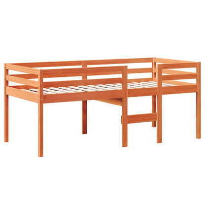 Letto a Soppalco con Tetto Cera 90x190cm Legno Massello di Pino | homemem39