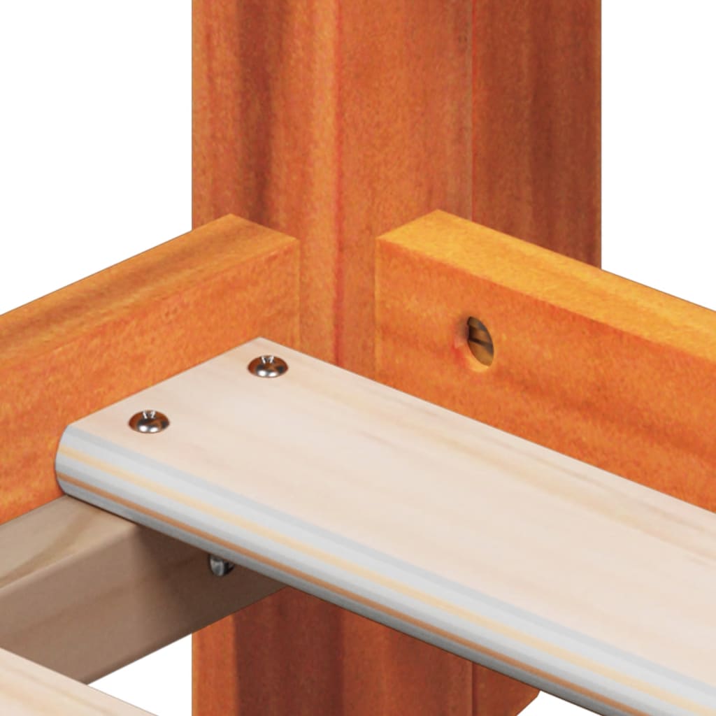 Letto a Soppalco con Tetto Cera 75x190cm Legno Massello di Pino | homemem39