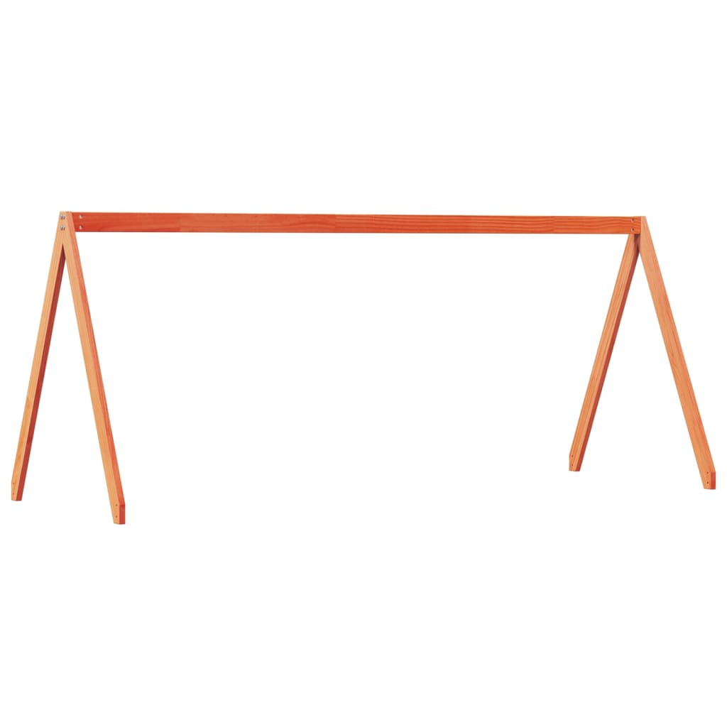 Letto a Soppalco con Tetto Marrone Cera 90x200 cm Legno di Pino - homemem39