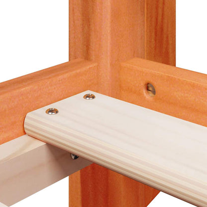 Letto a Castello con Tetto Cera 80x200 cm Legno Massello Pino | homemem39