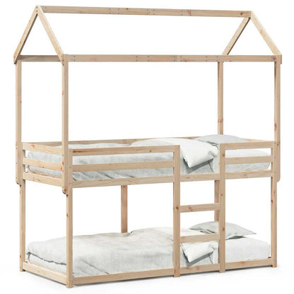 Letto a Castello senza Materasso 90x190 cm Legno di Pino | homemem39