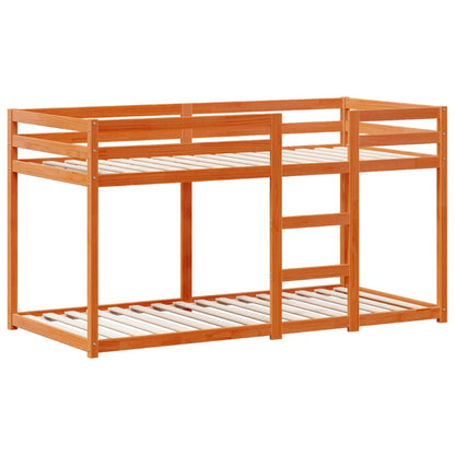 Letto a Castello con Tetto Marrone Cera 90x190 cm Massello Pino | homemem39