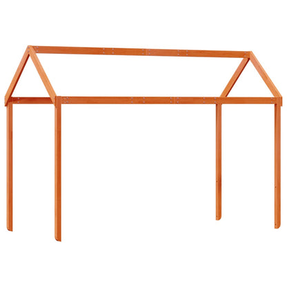 Letto a Castello con Tetto Marrone Cera 90x190 cm Massello Pino | homemem39