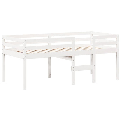 Letto a Soppalco con Tetto Bianco 90x200 cm in Legno di Pino - homemem39