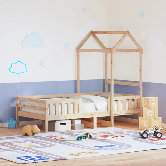 Giroletto con Tetto 100x200 cm in Legno Massello di Pino | homemem39