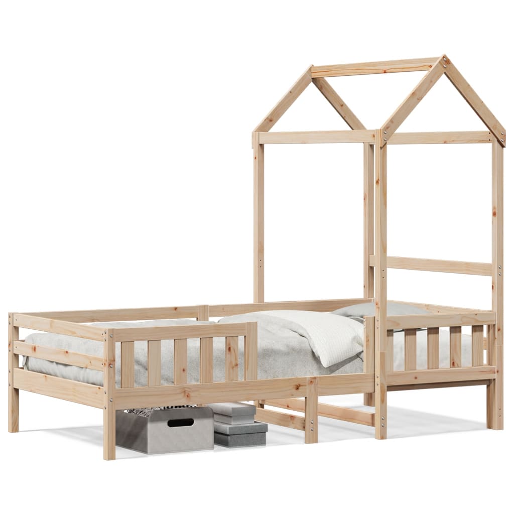 Giroletto con Tetto 80x200 cm in Legno Massello di Pino | homemem39