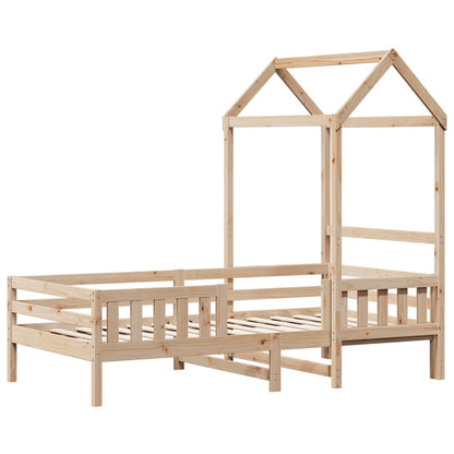 Giroletto con Tetto 80x200 cm in Legno Massello di Pino | homemem39