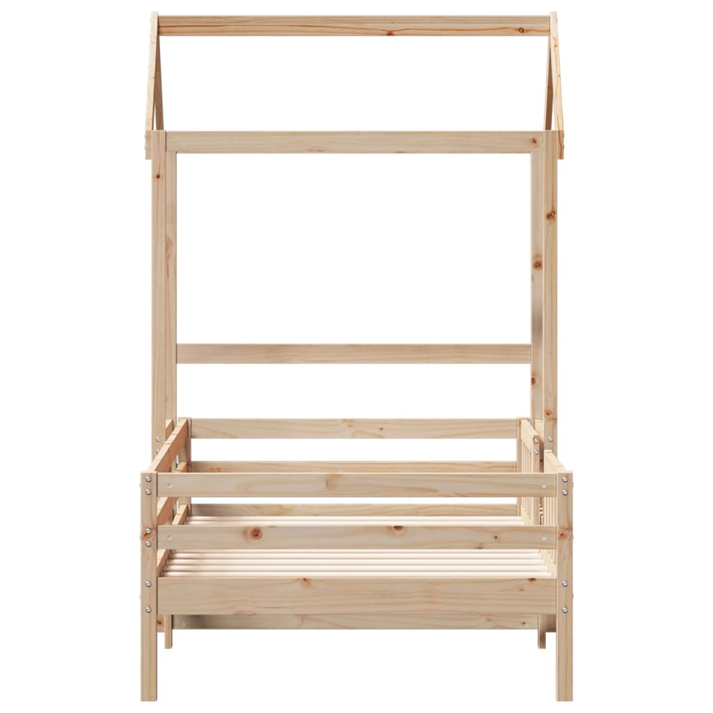 Giroletto con Tetto 80x200 cm in Legno Massello di Pino | homemem39