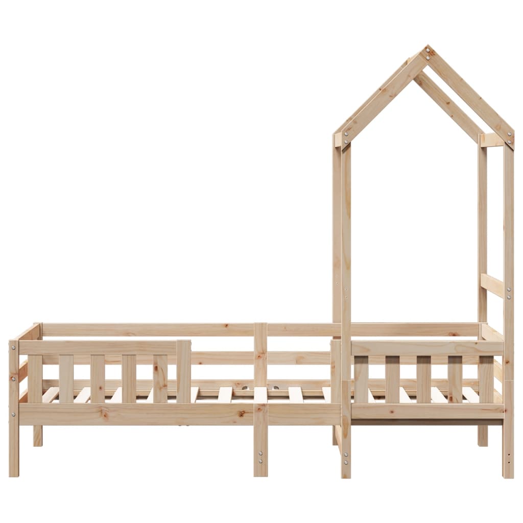 Giroletto con Tetto 80x200 cm in Legno Massello di Pino | homemem39