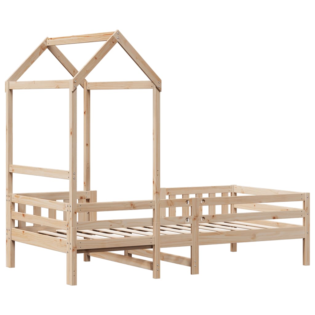 Giroletto con Tetto 80x200 cm in Legno Massello di Pino | homemem39
