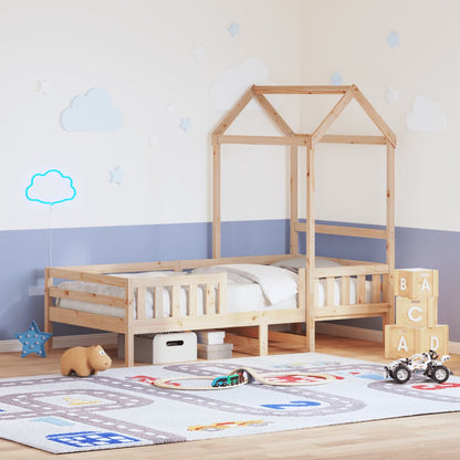 Giroletto con Tetto 80x200 cm in Legno Massello di Pino | homemem39