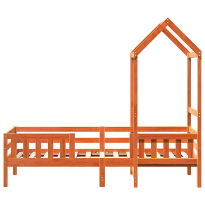 Giroletto con Tetto Cera 80x200 cm Legno Massello Pino | homemem39