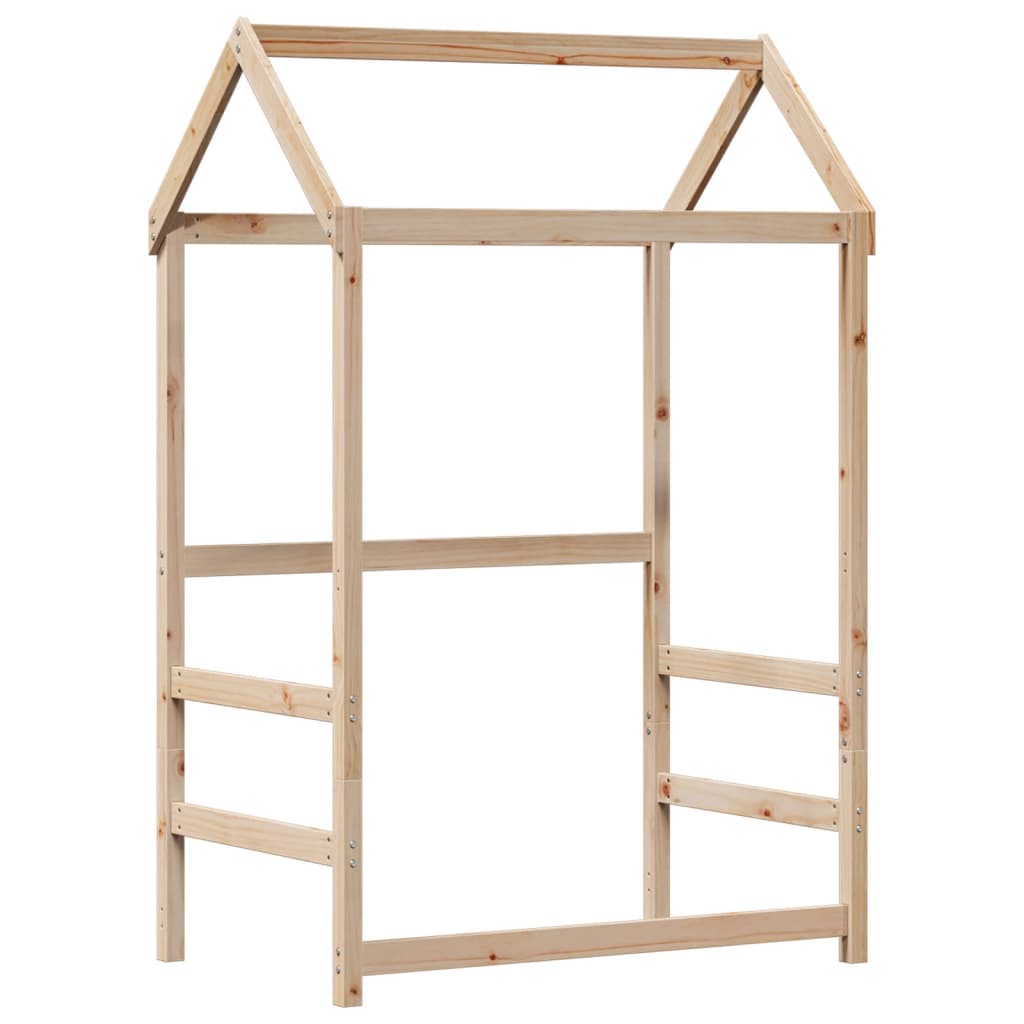 Giroletto con Tetto 75x190 cm in Legno Massello di Pino | homemem39