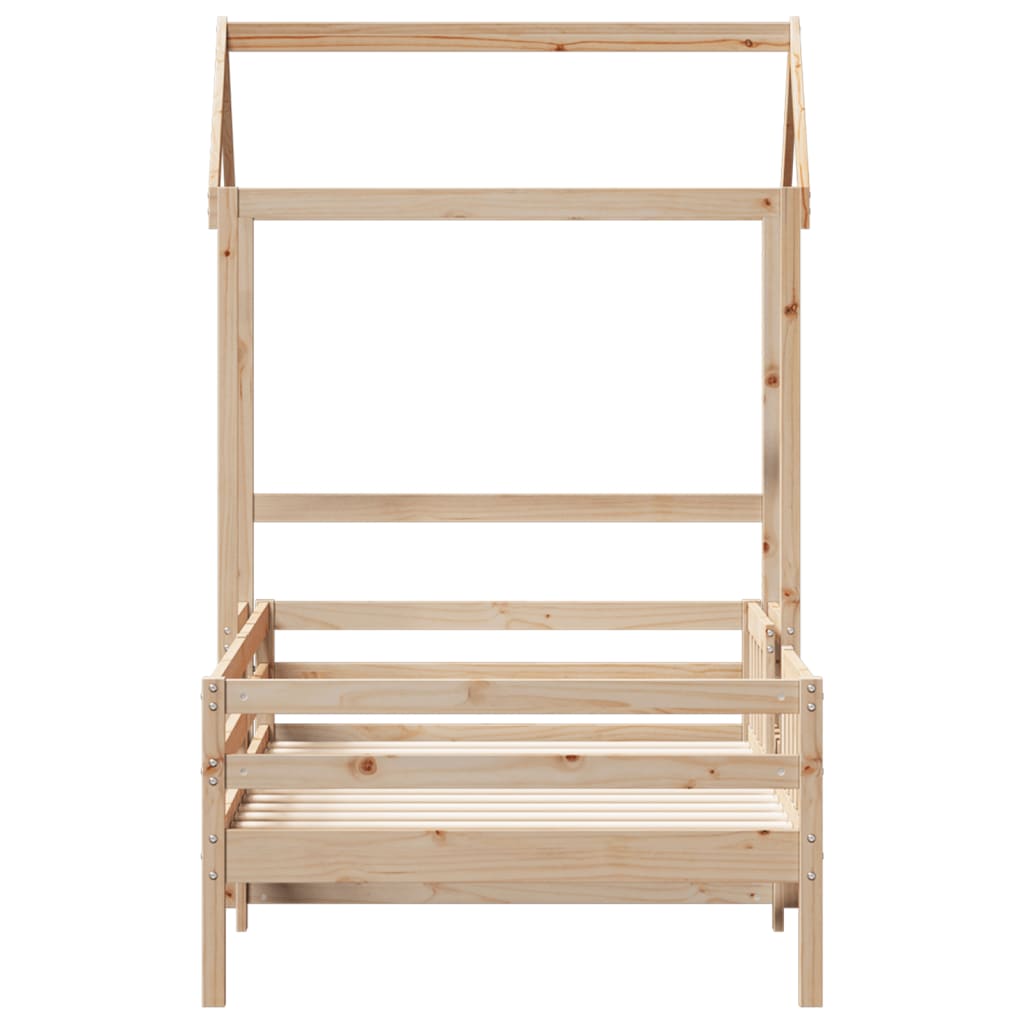 Giroletto con Tetto 75x190 cm in Legno Massello di Pino | homemem39