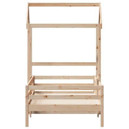 Giroletto con Tetto 75x190 cm in Legno Massello di Pino | homemem39