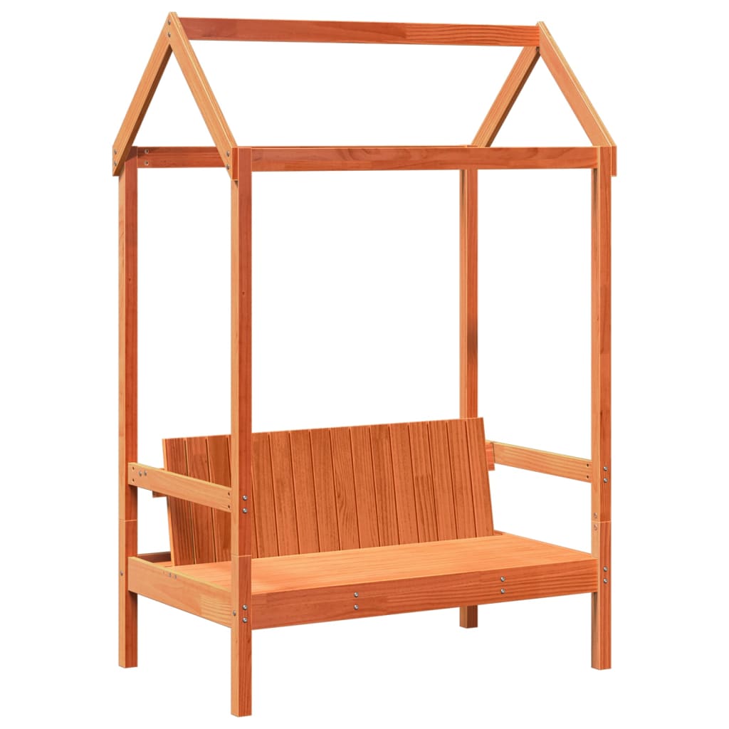 Giroletto con Panca e Tetto Cera 80x200 cm Legno Massello Pino | homemem39